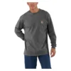 Men's Carhartt Long Sleeve Workwear Pocket T-Shirt Heather