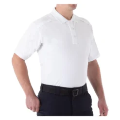 Men's First Tactical Cotton Short Sleeve Polo White~1
