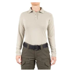 Women's First Tactical Long Sleeve Performance Polo Tan~2