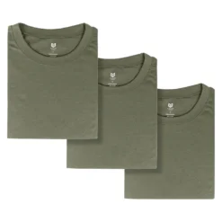 Men's Mission Made Crew Neck T-Shirts (3 Pack) Olive
