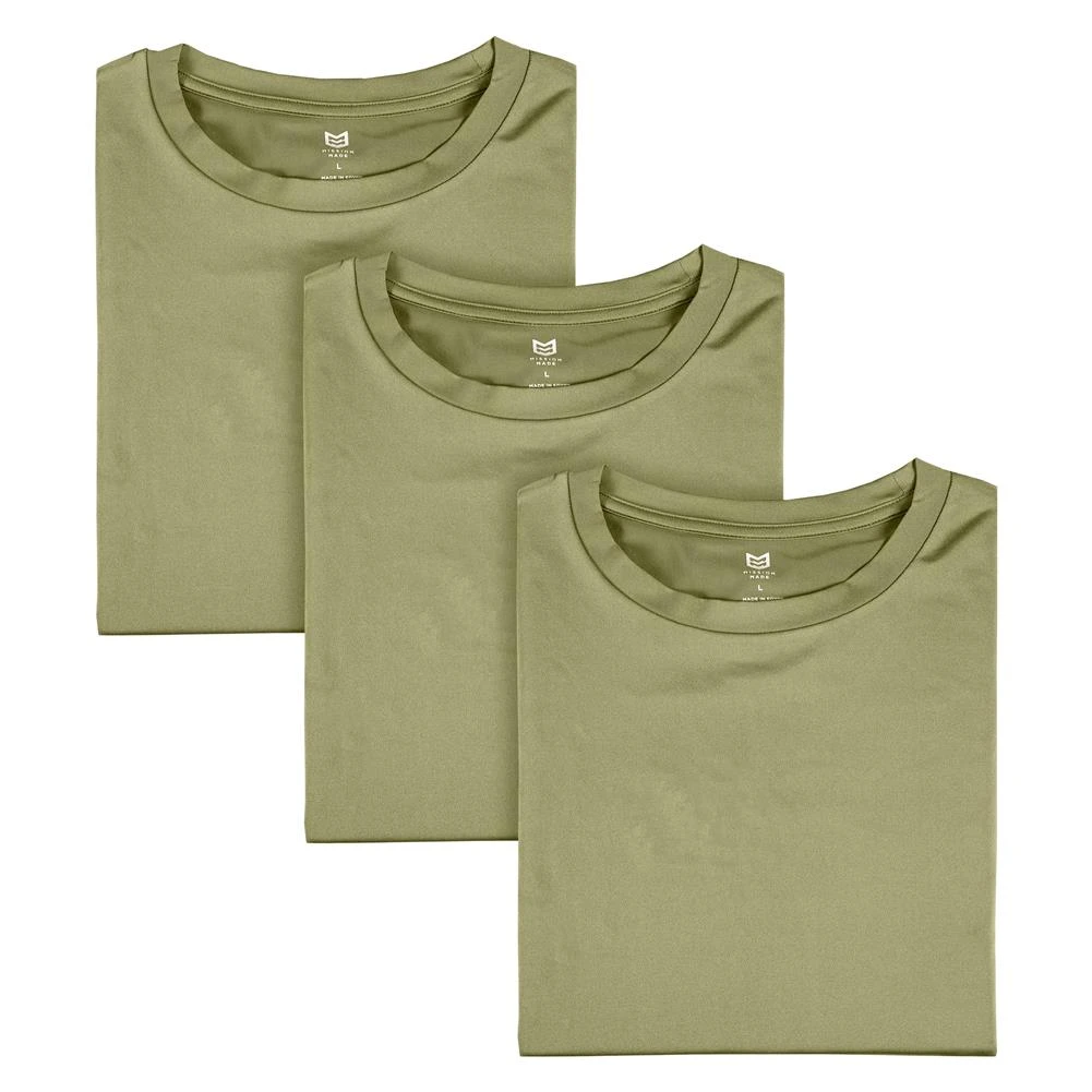 Men's Mission Made Performance T-Shirts (3 Pack) Tan
