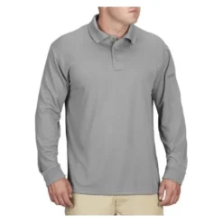 Men's Propper Long Sleeve Uniform Polo Gray~1