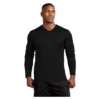 Men's Soffe Long Sleeve V-Neck Shirt Black