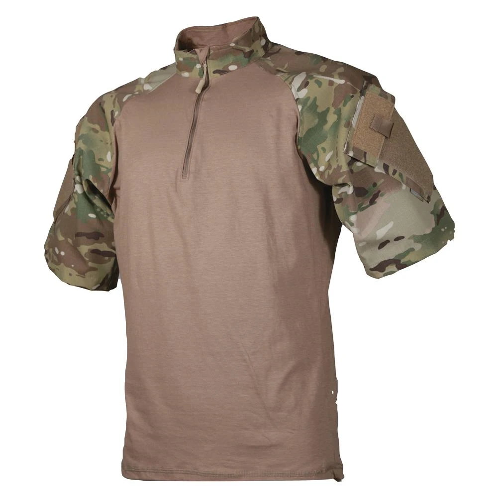 Men's TRU-SPEC Nylon / Cotton 1/4 Zip Short Sleeve Combat Shirt Coyote