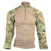 Men's TRU-SPEC Nylon / Cotton 1/4 Zip Tactical Response Combat Shirt Coyote