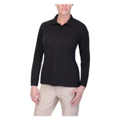 Women's Vertx Coldblack Long Sleeve Polo Black~2