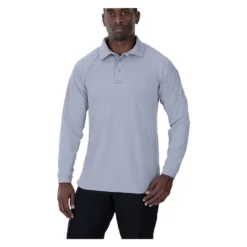 Men's Vertx Coldblack Long Sleeve Polo Gray