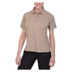 Women's Vertx Coldblack Short Sleeve Polo Tan