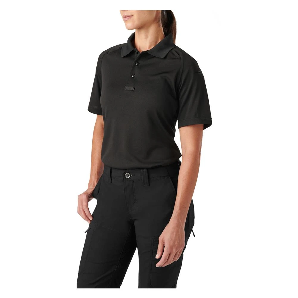 Women's 5.11 Short Sleeve Performance Polos Black - Image 2