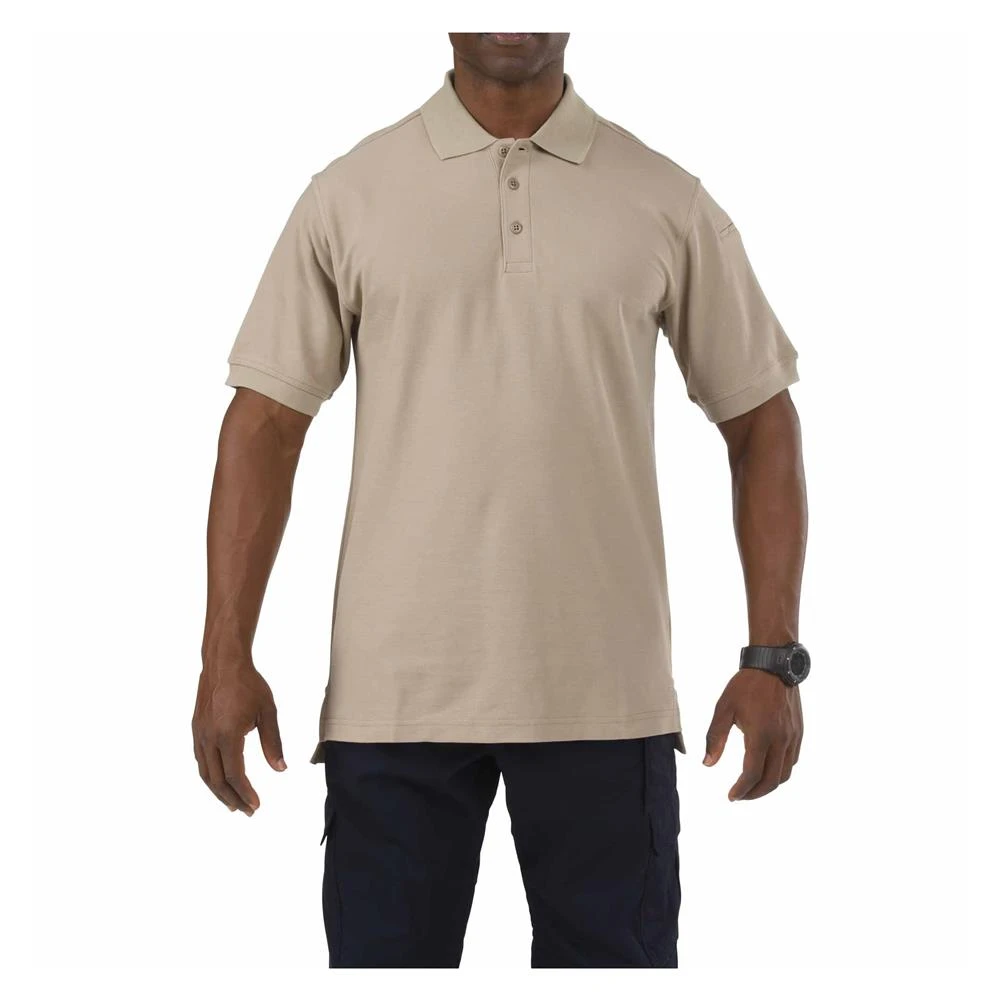 Men's 5.11 Short Sleeve Utility Polos Tan - Image 2