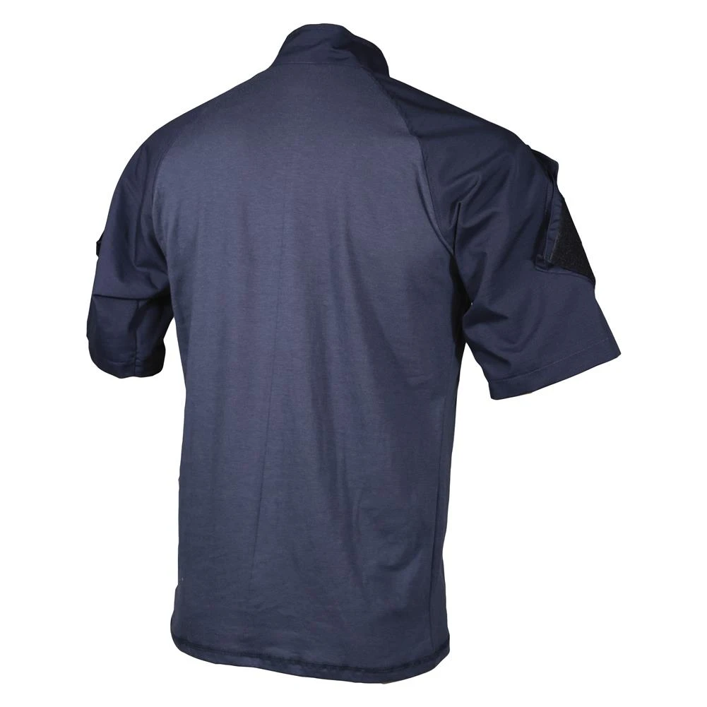 Men's TRU-SPEC Nylon / Cotton 1/4 Zip Short Sleeve Combat Shirt Navy - Image 2