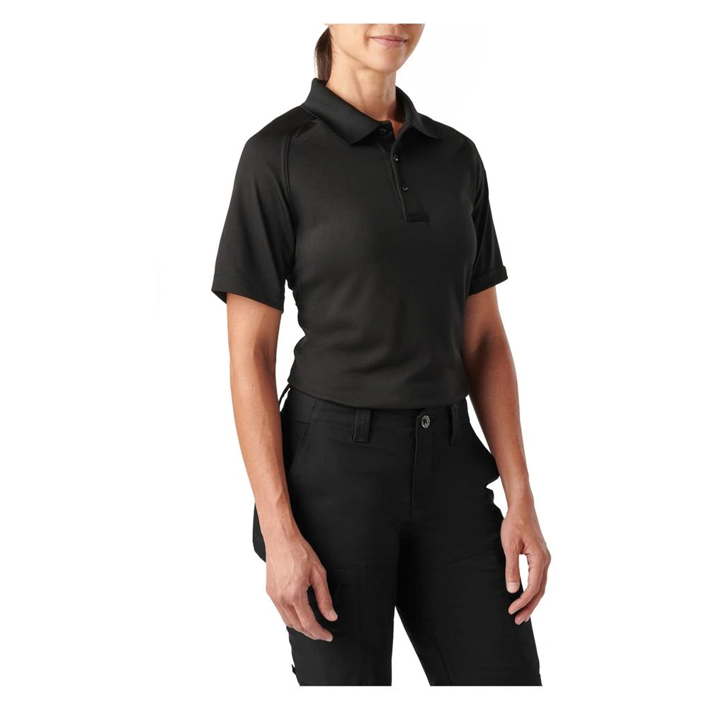 Women's 5.11 Short Sleeve Performance Polos Black - Image 3