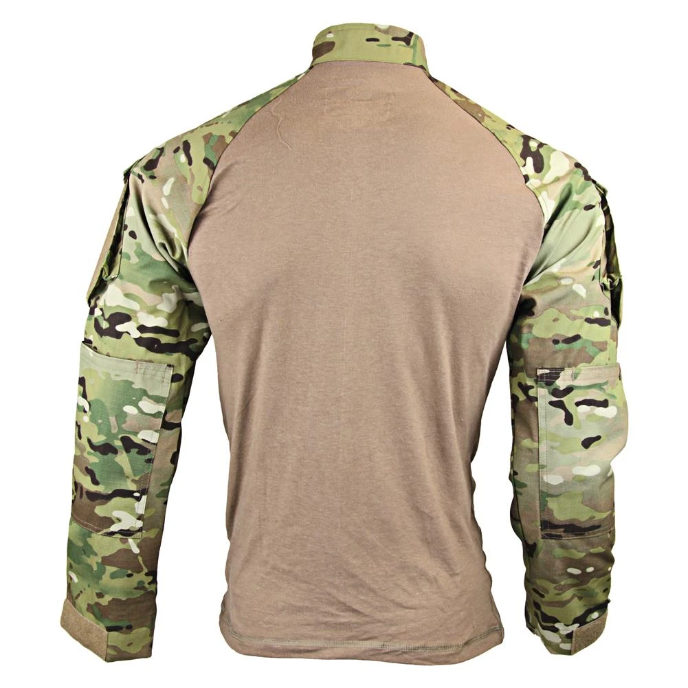 Men's TRU-SPEC Nylon / Cotton 1/4 Zip Tactical Response Combat Shirt Coyote - Image 3