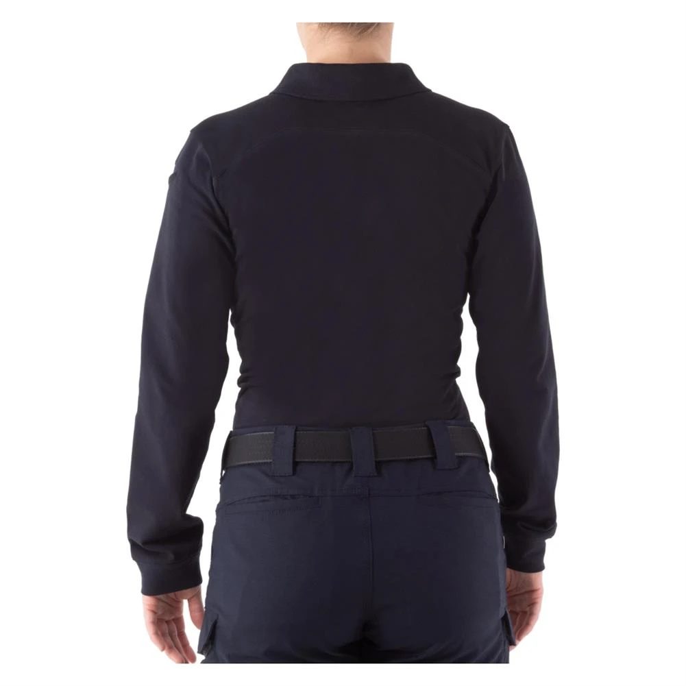Women's First Tactical Long Sleeve Performance Polo Navy - Image 4