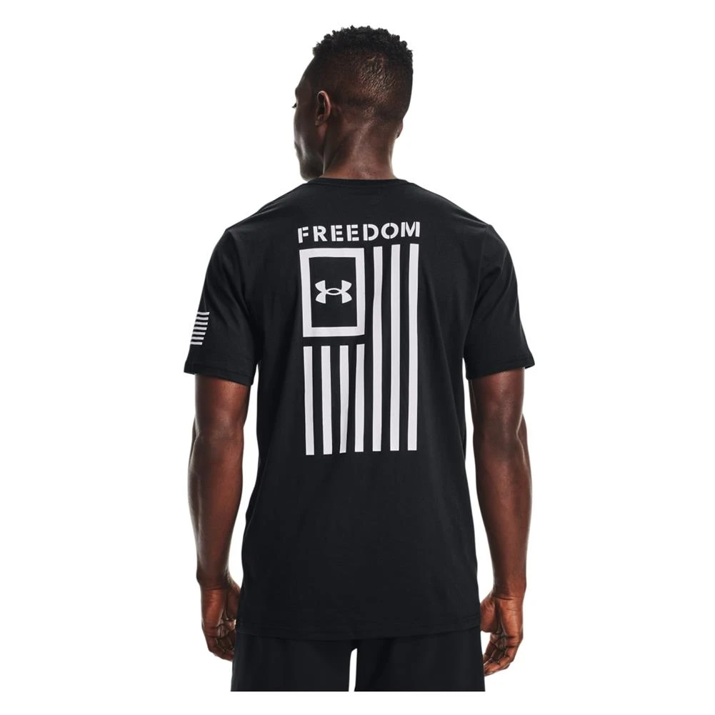 Men's Under Armour Freedom Flag T-Shirt Black - Image 4